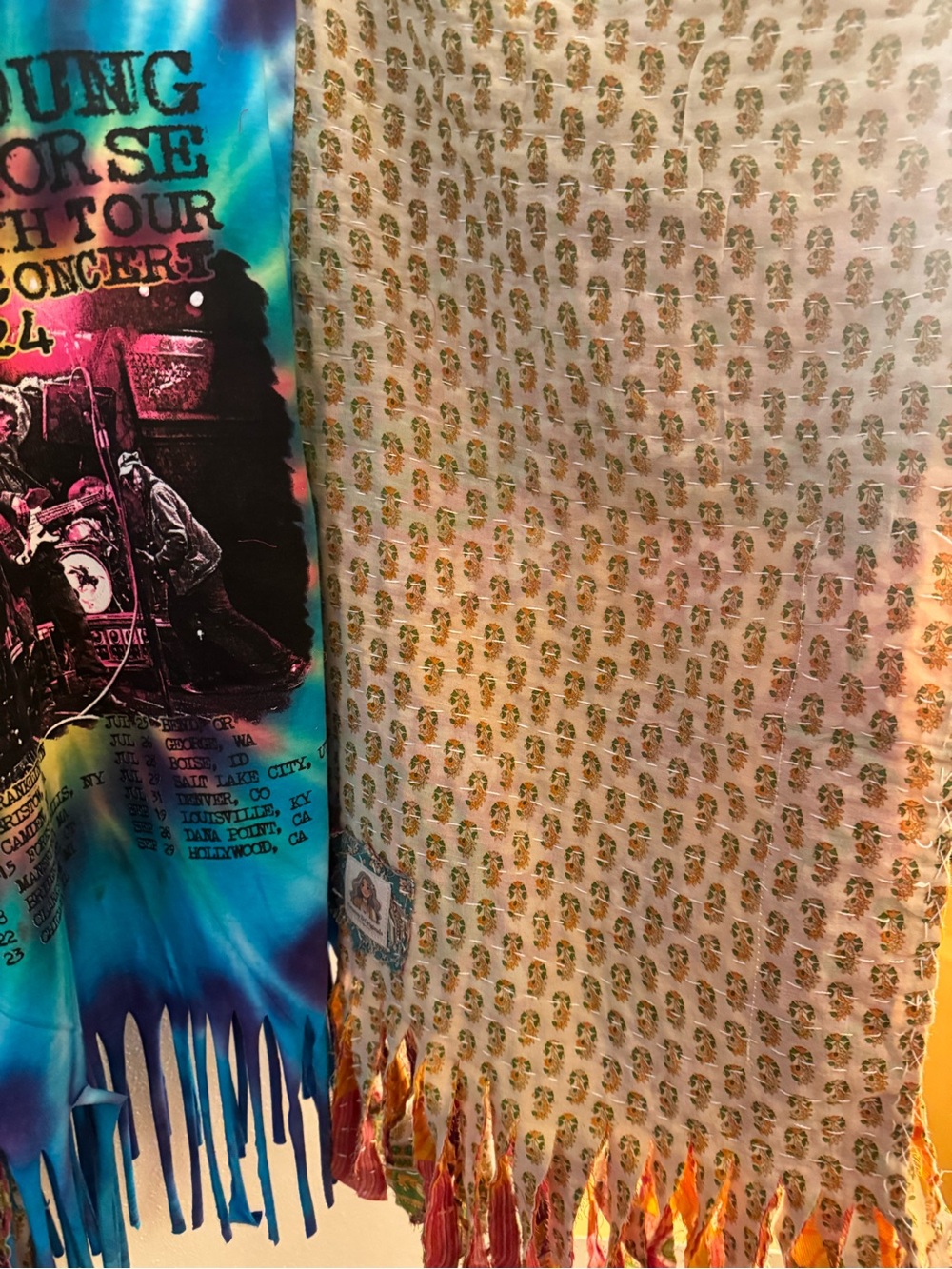NEIL YOUNG Artisan Made Upcycle BAND T PONCHO SIZE INCLUSIVE Granny D Original - Picture 7 of 9